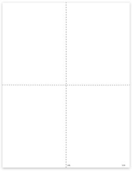 W2 Perforated 4up V1 Blank Paper with Employee Instructions on Backer, 4up Quadrant Corner Format - ZBPforms.com