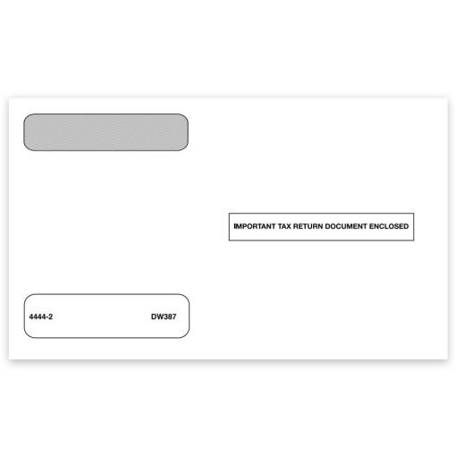 W2 Envelopes 4up V2A Horizontal Format, "Important Tax Return Documents Enclosed" on Front, Gum Moisture Seal Flap - ZBPforms.com
