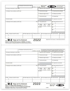 Employee W2 Tax Forms, Copy B & C for Federal and File, W-2 Forms for 2022 - ZBPforms.com