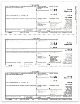 Form 1098T for Tuition Statement Reporting in 2022. Student Copy B. Official 1098-T Forms - ZBPforms.com