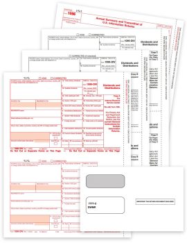 1099DIV Tax Form & Envelope Sets for Dividend Income Reporting to Recipients and Payers. Official IRS 1099-DIV Forms - ZBPforms.com