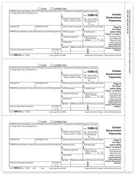 Form 1099G for Certain Government Payments. Official Payer State Copy C 1099-G Forms - ZBPforms.com