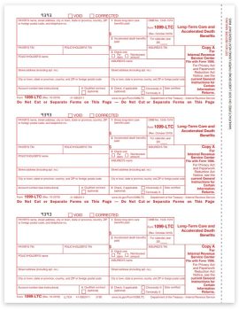 Form 1099LTC for Long Term Care or Accelerated Death Benefits. Official IRS Copy A 1099-LTC Forms - ZBPforms.com