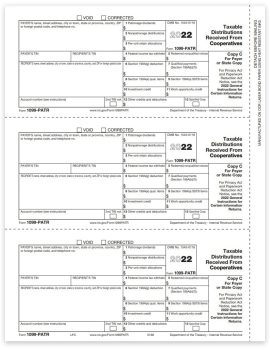 Form 1099PATR for Taxable Distributions from Cooperatives in 2022. Official Payer State Copy C 1099-PATR Forms - ZBPforms.com
