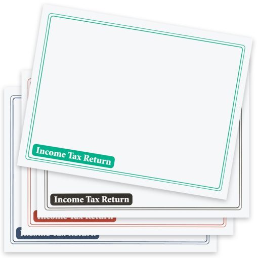 Large Client Income Tax Return Envelopes, 13x10, 4 Colors (Black, Blue, Red, Green) - ZBPforms.com