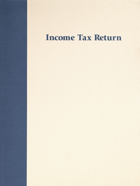 Income Tax Return Folder in our most popular Prestigious design. Free imprinting of CPA and accountant names. Blue FFB19P3 - ZBP Forms