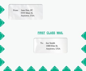 First Class Mail Envelope Double Windows PEG33 PEF32 - ZBP Forms