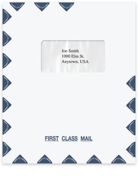 Large Single Window, First Class Mail Envelope - 9-1/2" x 11-1/2" Portrait Style - ZBPforms.com