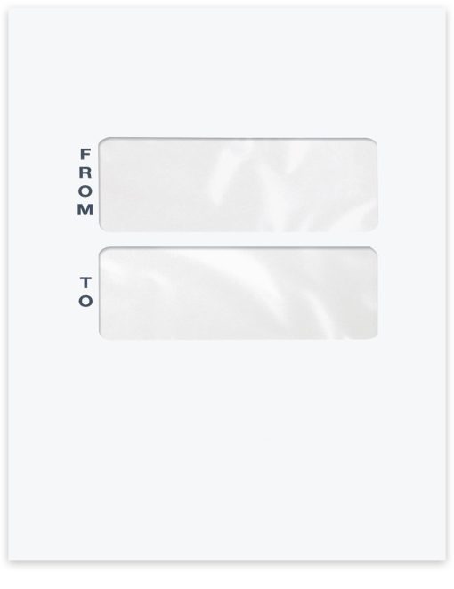 Large, Blank Envelopes with 2 Windows for Address Coversheets - 9-1/2" x 12" - ZBPforms.com
