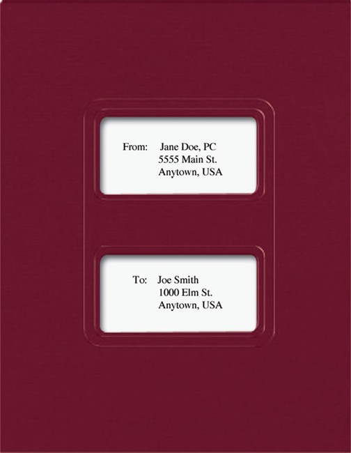 Lacerte and ProSeries Tax Folder with Windows, Burgundy - ZBPforms.com