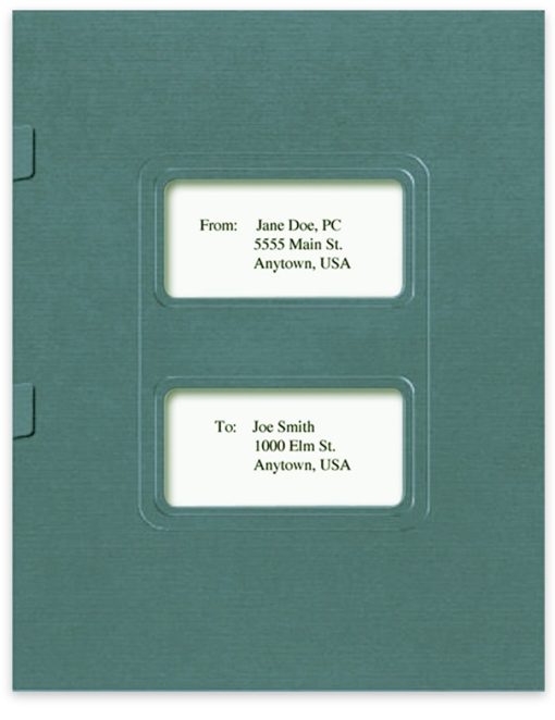 Green Window Tax Folders with Side Tabs, Compatible with ProSeries & Lacerte Software - ZBPforms.com