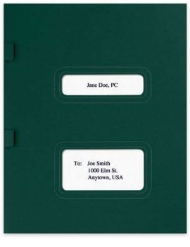 Green Window Tax Folders with Pocket and Side Tabs. Compatible with Drake, TaxWorks and TaxWise Software Coversheets - ZBPforms.com