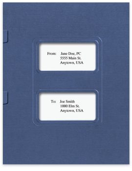 Blue Window Tax Folders with Side Tabs, Compatible with ProSeries & Lacerte Software - ZBPforms.com