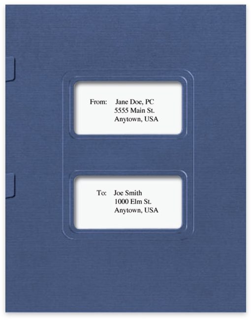 Blue Window Tax Folders with Side Tabs, Compatible with ProSeries & Lacerte Software - ZBPforms.com