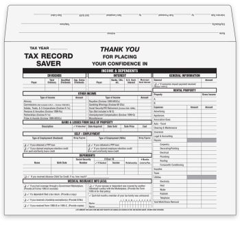 Tax Record Saver Envelopes - ZBPForms.com