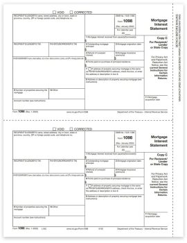 1098 Forms for Reporting Mortgage Interest, Lender State or File Copy C Official 1098 Forms - ZBPforms.com