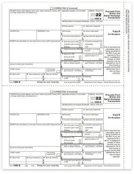 Form 1099B for Broker and Barter Exchange Transactions. Official Recipient Copy B 1099-B Forms - ZBPforms.com