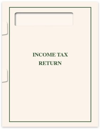 1040 Window Client Income Tax Return Presentation Folder with Pocket and Side-Staple Tabs - ZBPforms.com