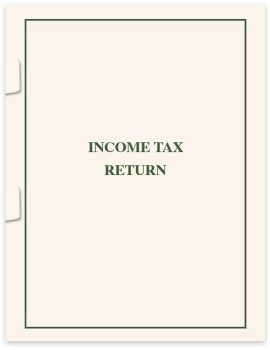 Client Income Tax Return Cover with Side Staple Tabs - ZBP Forms