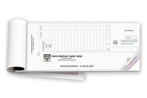 Deposit Ticket Booklet 2-pt, personalized for your company, with a logo included - ZBPForms.com