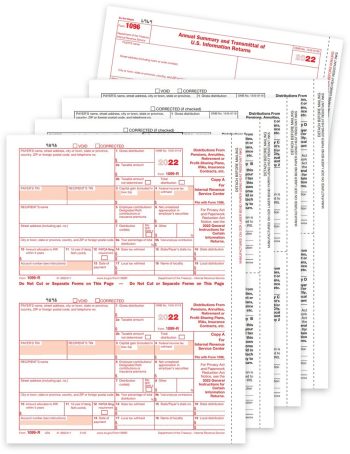 1099R Tax Form Sets for 2022. Payer & Recipient Copies. Official IRS 1099-R Forms - ZBPforms.com