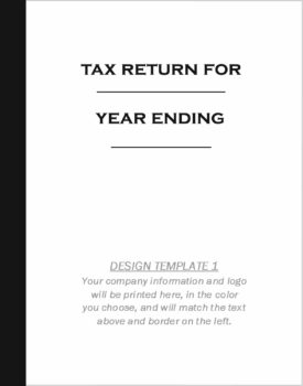 Custom tax folder design template 1 - ZBPForms.com