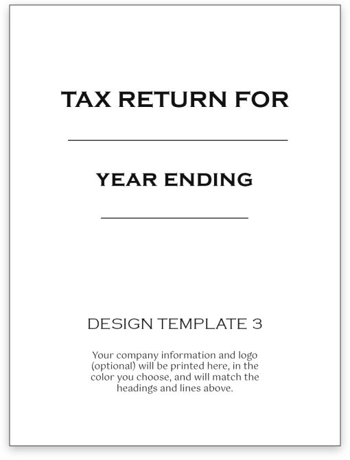 Foil Stamped Custom Tax Folder Template with Space for Client Name and Tax Year - ZBPforms.com