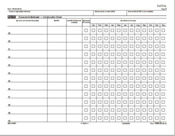 1095-B Continuation Forms, IRS Official Version - ZBP Forms