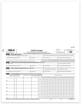 ACA Form 1095B for Reporting Health Insurance Coverage by Self-Insured Employers. ComplyRight Software Compatible - ZBPforms.com
