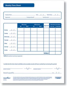 Weekly timesheet forms for employees, compliant with labor laws - ZBP Forms