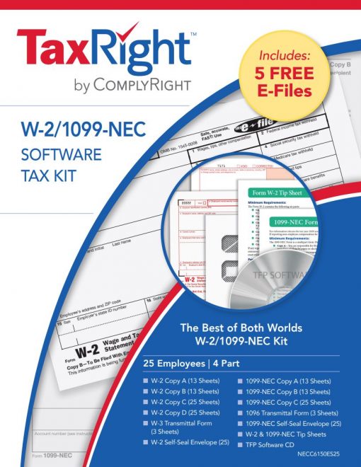 1099 & W2 Software, Efiling and Forms Kit with Envelopes - ZBPforms.com