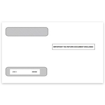 W2 Envelopes, for 4up V2 W2 Forms, Gum Seal, Double Window, Security Tint, "Important Tax Return Documents Enclosed" Envelopes - ZBPforms.com