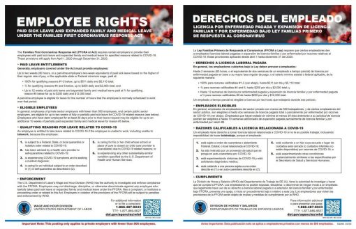 Employee Rights Poster COVID19 Coronavirus - ZBPforms.com