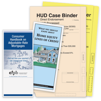 Essential Mortgage Processing Supplies, CHARM & HELOC Booklets, HUD Case Binders - ZBPforms.com