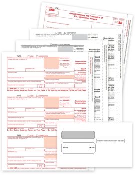 1099NEC Tax Forms and Envelopes Set for 2022 Non-Employee Compensation Reporting. Payer and Recipient 1099-NEC Forms + Security Envelopes - ZBPforms.com