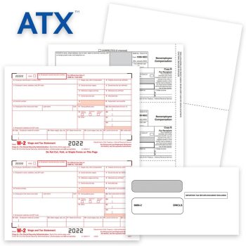 ATX Software Compatible 1099 & W2 Tax Forms and Envelopes for 2022 - ZBPforms.com