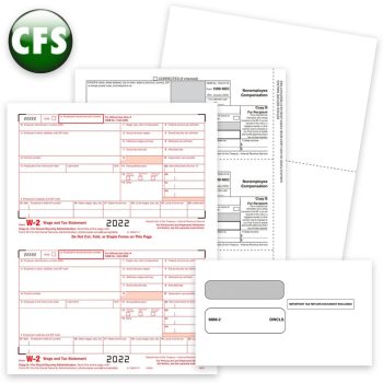 CFS Software Compatible 1099 & W2 Tax Forms and Envelopes for 2022 - ZBPforms.com