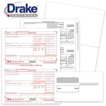 Drake Software Compatible 1099 & W2 Tax Forms and Envelopes for 2022 - ZBPforms.com