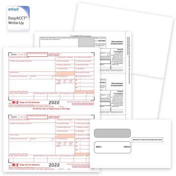 EasyACCT Software Compatible 1099 & W2 Tax Forms and Envelopes for 2022 - ZBPforms.com