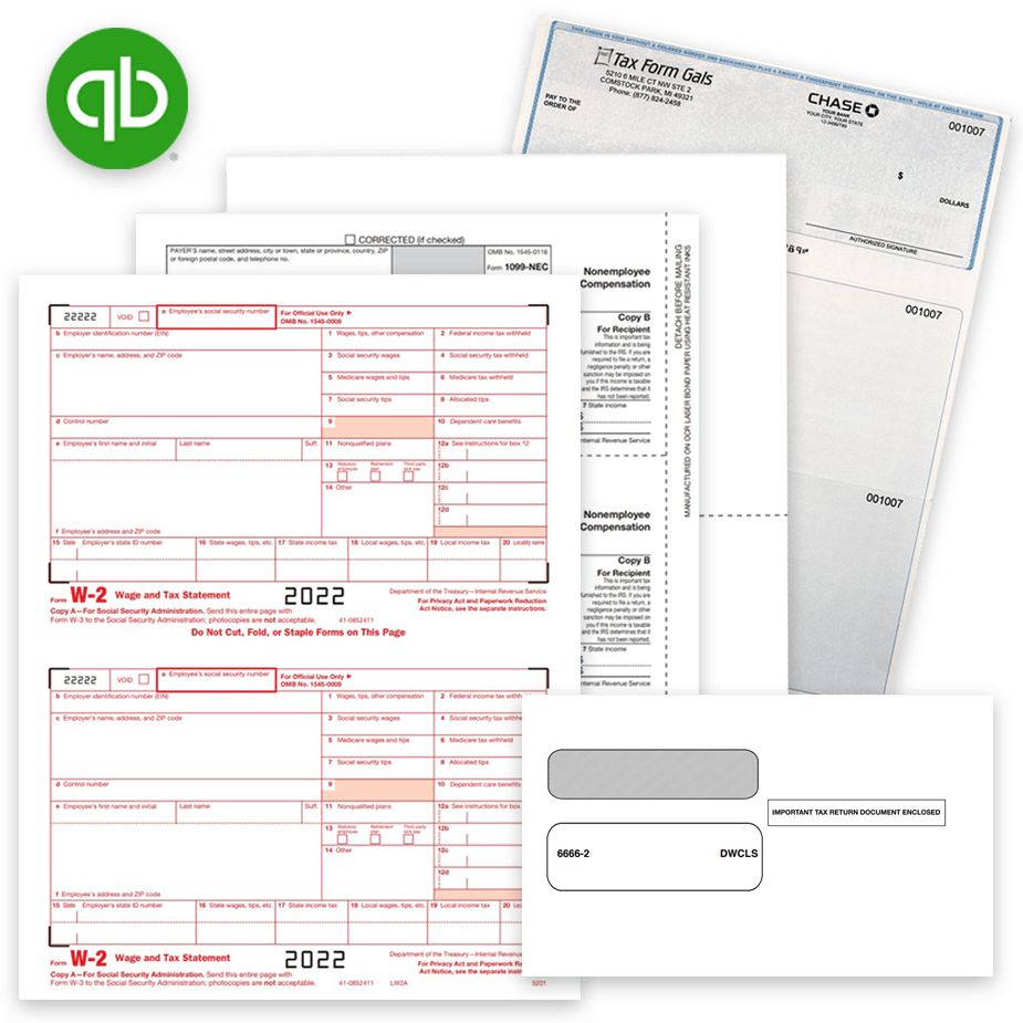 100 Employee Laser Forms for Quickbooks and Accounting Software W2-100 Pack 2018 6-Part W2 Tax Forms 