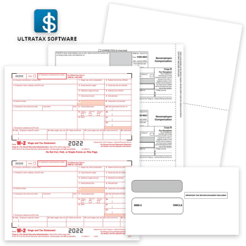 UltraTax Software Compatible 1099 & W2 Tax Forms and Envelopes for 2022 - ZBPforms.com