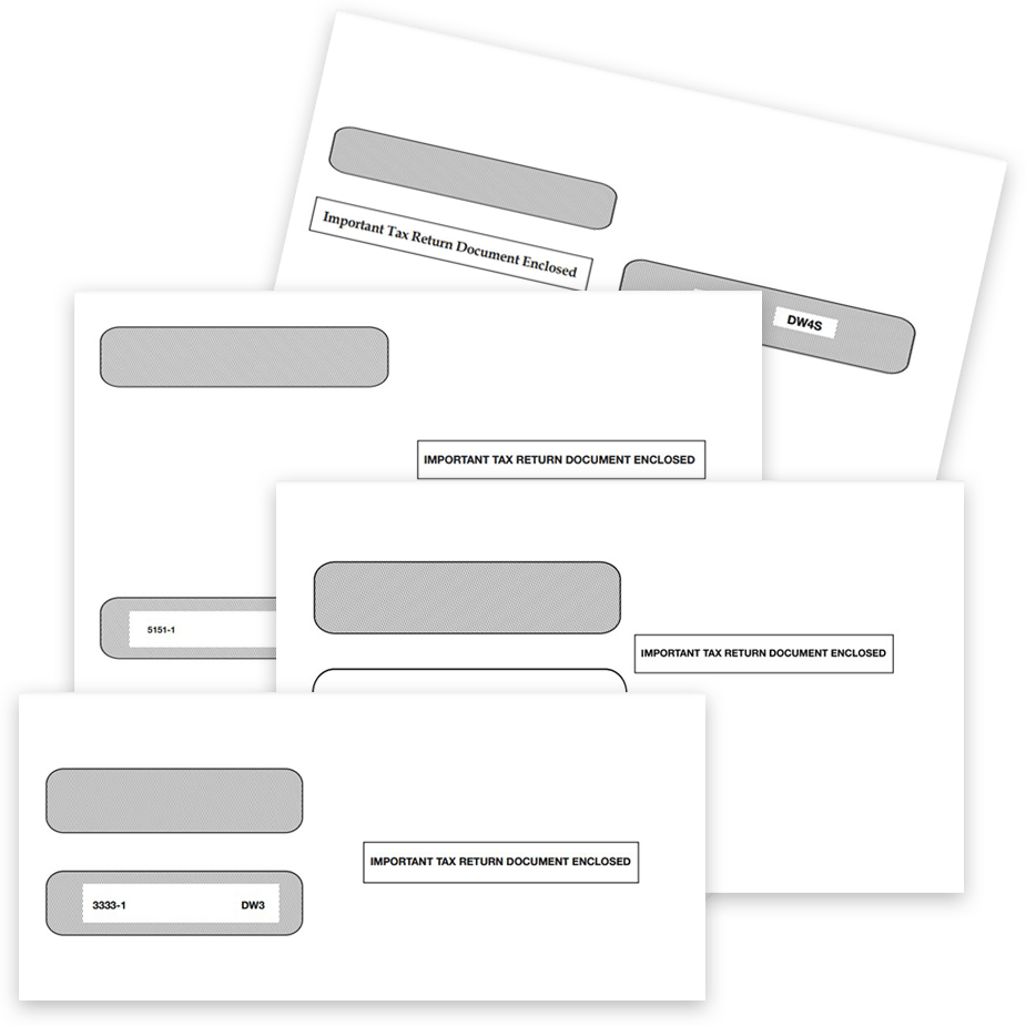 W2 Envelopes for Employee W-2 Tax Form Mailing. 2up, 3up, 4up W2 Formats. Security Tint. Double Window. "Important Tax Return Documents Enclosed" on Front - ZBPforms.com