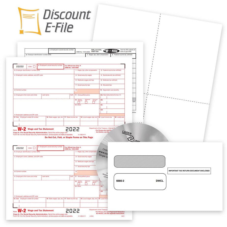 W2 Form Filing, Official W-2 Forms, Envelopes, Software, Efile and Online Filing - ZBPforms.com