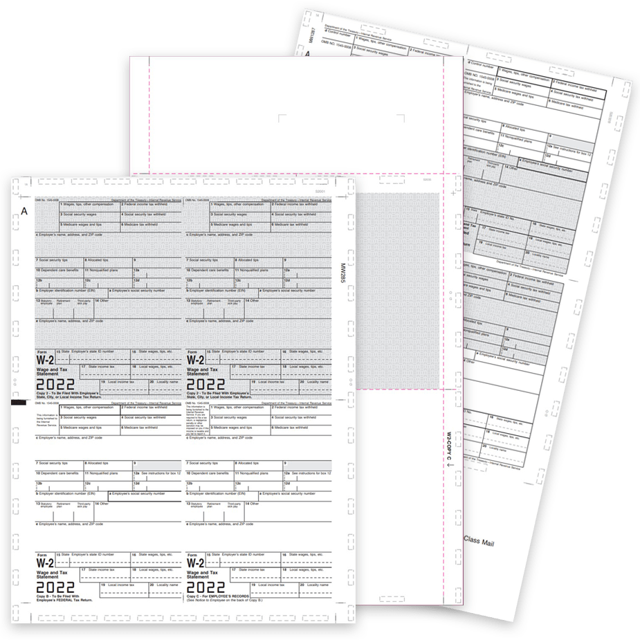 W2 Pressure Seal Forms, Blank and Preprinted Pressure Seal W2 tax forms - ZBPforms.com