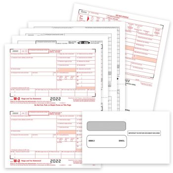 W2 Tax Form Sets, Official Preprinted W2 Forms, Blank Perforated W2 Paper Sets with Envelopes fo r2022 - ZBPforms.com