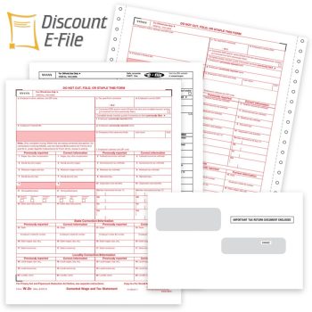W2C Correction Tax Forms and Envelopes for Corrected W-2 Form Filing - ZBPforms.com
