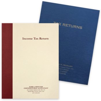 Custom Tax Return Folders with Ink Imprinting or Foil Stamping. Personalize with Logos and More - ZBPforms.com
