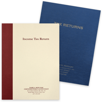 Custom Tax Return Folders with Ink Imprinting or Foil Stamping. Personalize with Logos and More - ZBPforms.com