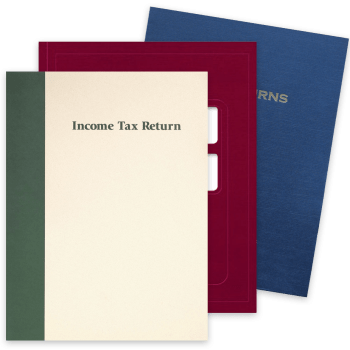 Client Income Tax Return Presentation Folders and Covers, Window Folders for Tax Professionals, CPAs, Accountants - ZBPforms.com