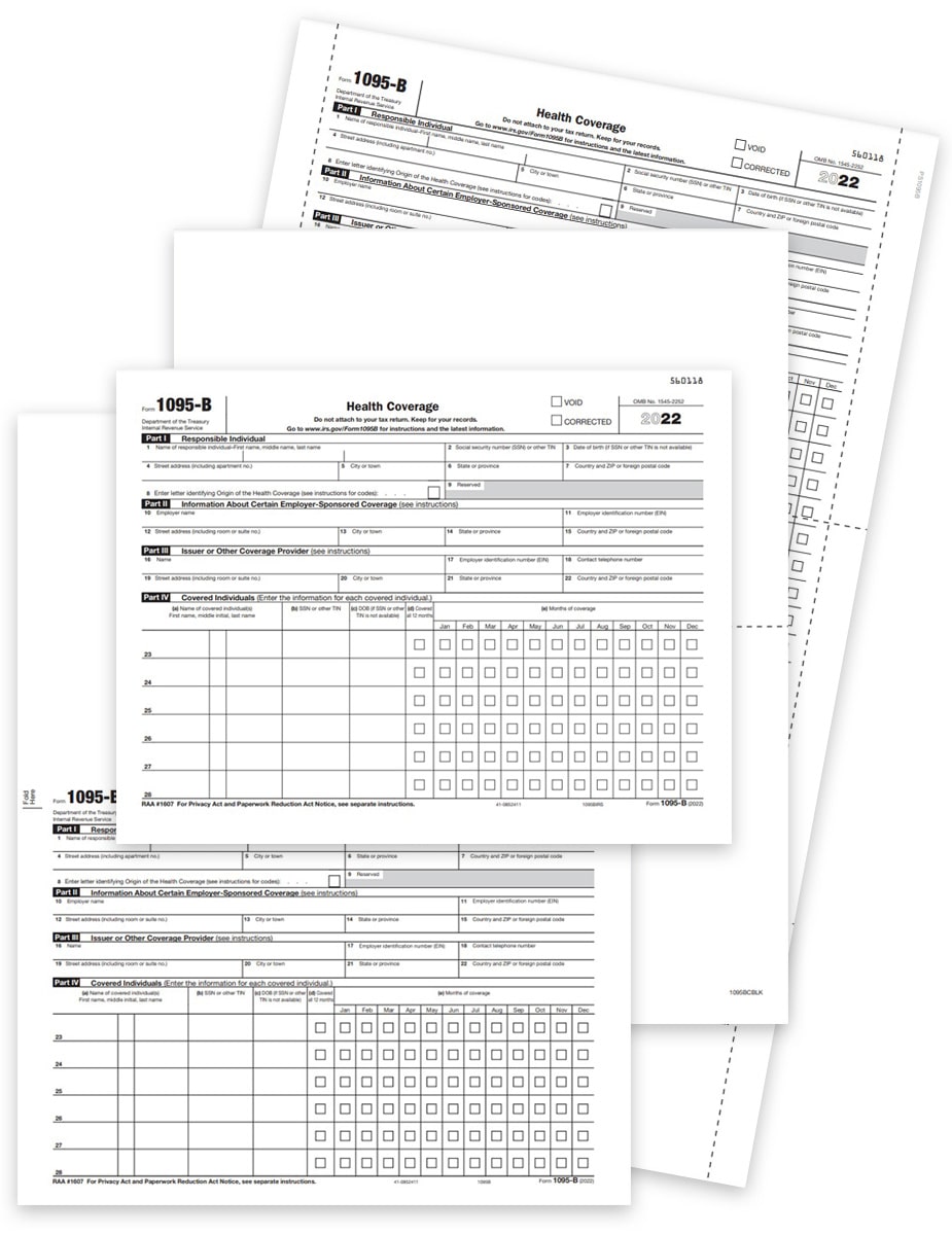 1095B ACA Forms, Blank Perforated Paper and Pressure Seal Forms - ZBPforms.com